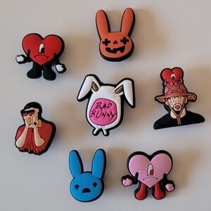 Bad Bunny Shoe Charms Lot Of 7